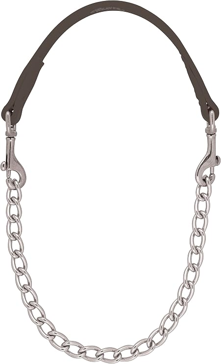 Weaver Leather Brahma Webb Goat Collar, Nickel Plated Chain