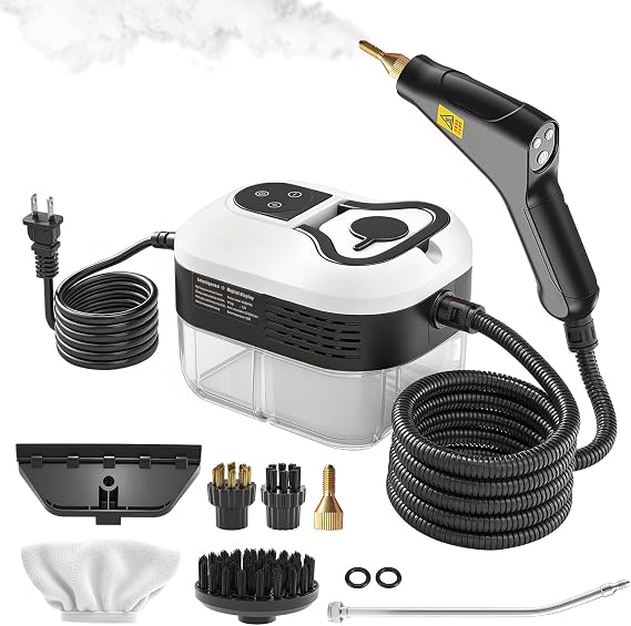 Powerful 2500W Handheld Steam Cleaner,15s Fast Heat-Up High-Pressure Steam