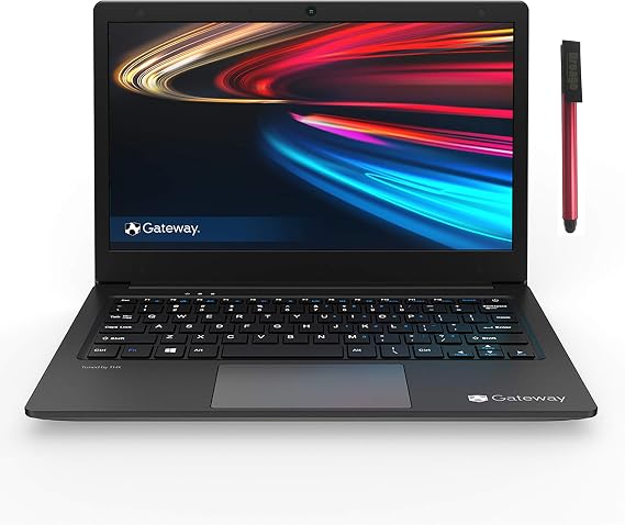 Gateway 11.6" FHD Ultra Slim Laptop Computer, AMD A4-9120e Up to 2.4GHz, 4GB DDR4 RAM, 64GB eMMC, Bluetooth 4.0, Webcam, USB Type-C, HDMI, Remote Work, Windows 10 S, BROAGE 64GB Flash Drive, Black