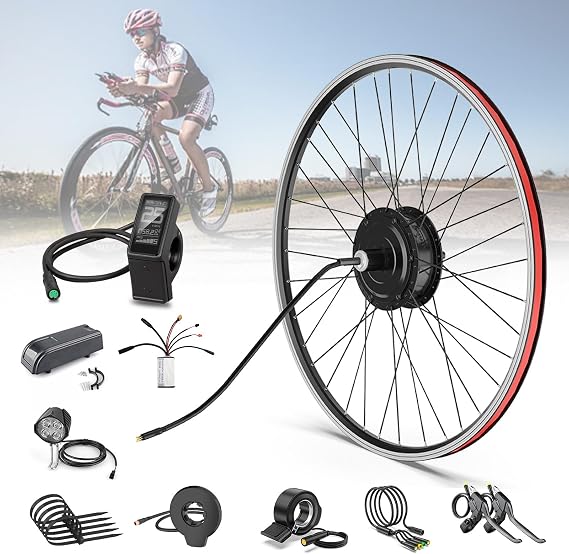 BAFANG 48V 500W Rear Hub Motor Kit - Ebike Conversion Kit with 26"/27.5"/700C Rear Wheel 4 Riding Modes Multiple Display Options - Ideal for Electric Bike Conversion
