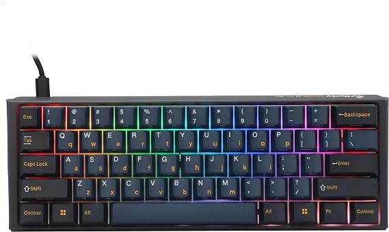 Ducky One 3 Mini Pro Nazca 8K 60% Hotswap RGB Triple Shot PBT Mechanical Keyboard - Cherry MX2A Red