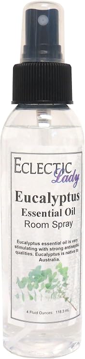 Eucalyptus Room Spray, 4 oz, Home, Room, Office, Made With Essential Oils