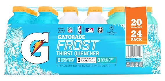 Gatorade Frost Thirst Quencher Sport Drink Variety Pack (24 X 20 Fl Oz) Total Net Wt (480 Fl Oz),