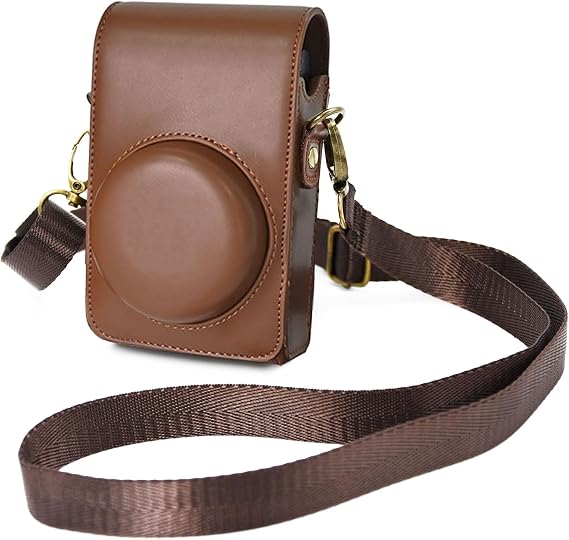 BEADY Camera Case for Ricoh GR IIIx/GR III/GR II/GR Protective Case PU Leather GR3x GR3 GR2 GR Protective Cover with Shoulder Strap Brown