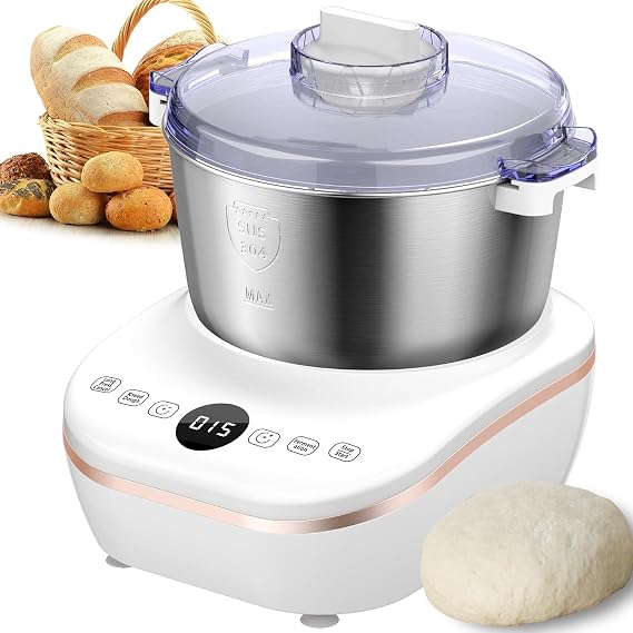 mixers for baking Dough Mixer Electric Dough Maker 5L - Large Capacity Kitchen Mixer with Ferment Function, 200W Power