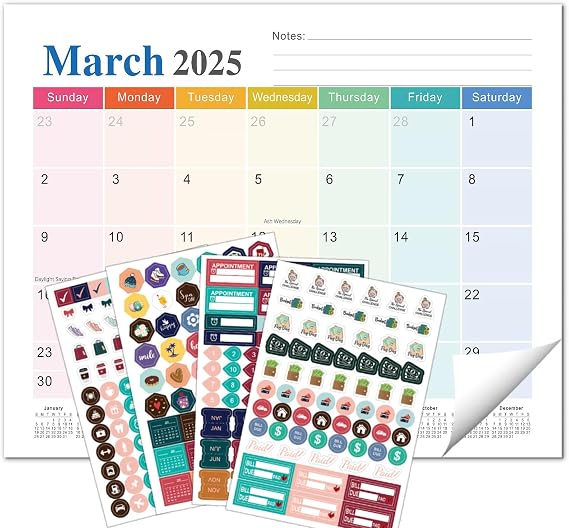 2025-2026 Magnetic Calendar for Refrigerator, 18 Monthly Fridge Calendar Magnet from January 2025 Until June 2026 Refrigerator Calendar for Home for Easy Organizing