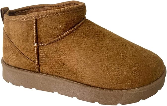 sole london LADIES FLAT WARM WOMENS WINTER FAUX FUR LINED ANKLE SHOES BOOTS