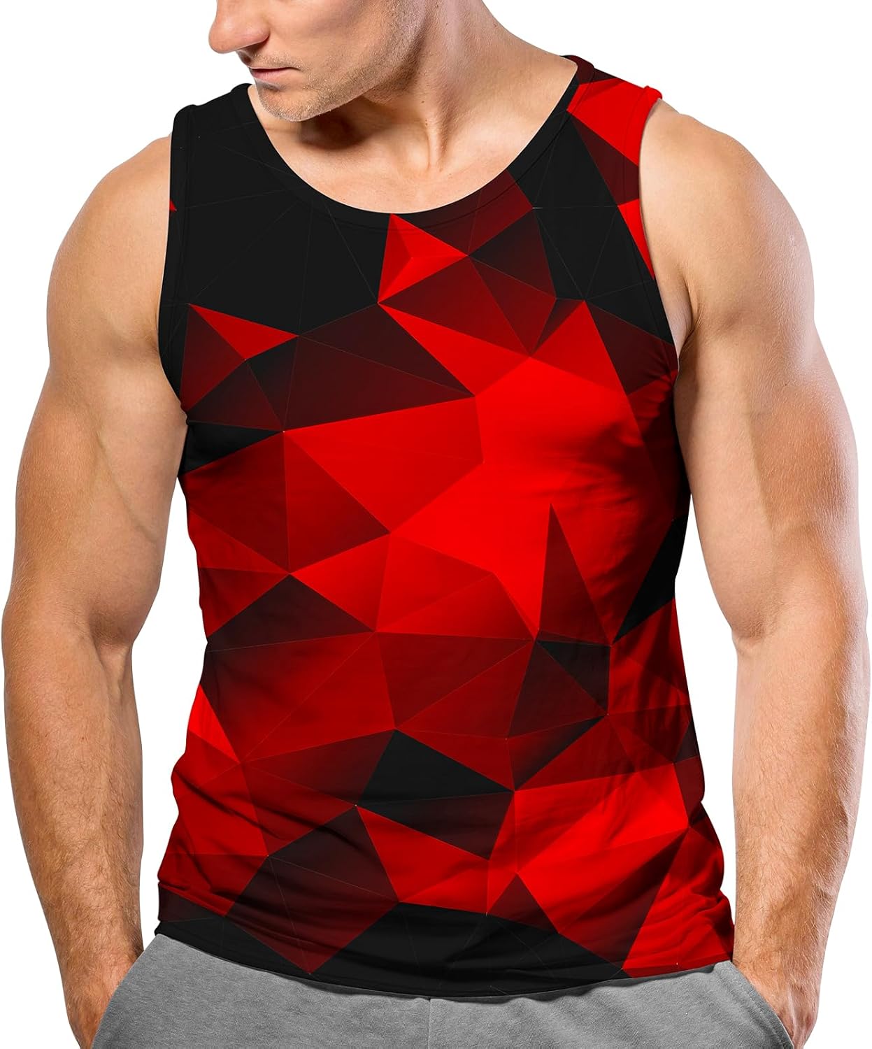sanatty Men Rave Tank Tops, Graphic Summer Funny Sleeveless, Patriotic, Summer Beach Mens Tanks S - 3XL