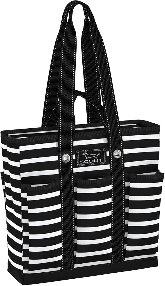 SCOUT Rocket Pocket Tote - Multi-use, zips shut | 7-Pockets, Folds flat for easy storage, Two Straps. The perfect versatile travel tote for busy nurses, teachers, and moms.