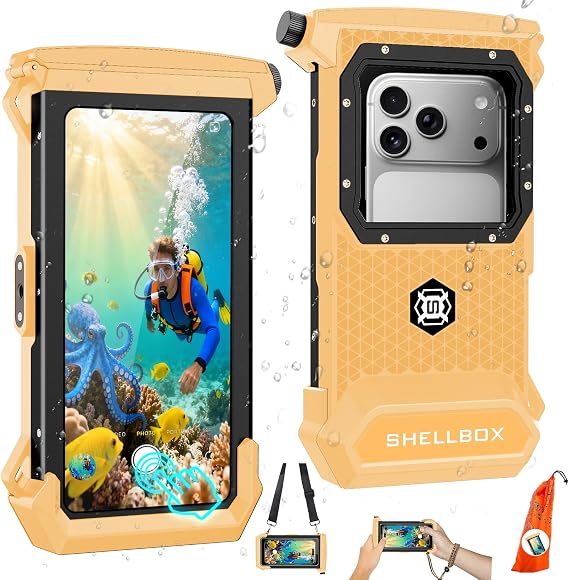 100FT/30M Gen 5 Diving Phone Case, Full Touchscreen Underwater Housing for iPhone 17-12 Pro Max & Samsung Galaxy S26 - S21, IPX8 Scuba Photo/Video Waterproof Case