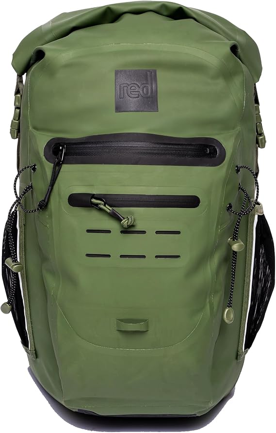 Red Original Adventure Backpack Rucksack - 100% Waterproof, Watertight Roll-top Closure, 100% Recycled Fabric, Highly Durable, Ergonomic, Spacious 30L