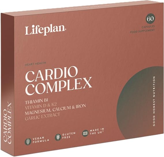 LIFEPLAN Cardio Complex 60 Capsules – Heart Health Supplement – Circulation Support, Cholesterol & Cardiovascular Support – 81.66g