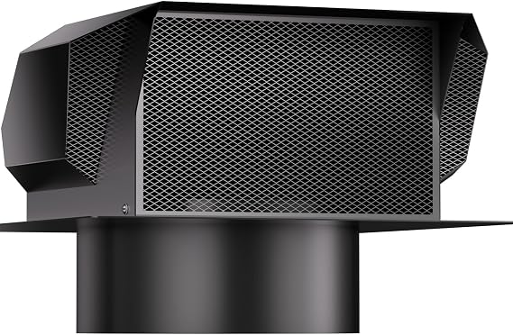 Hon&Guan 8 Inch Roof Vent Cover with 85% Airflow for Kitchen Range Hood