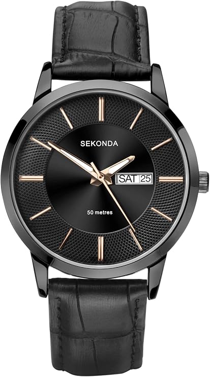 Sekonda Mens Analogue Classic Quartz Watch with Leather Strap 1577.27