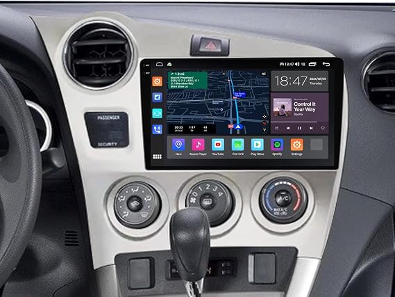 for Toyota Matrix 2009-2014 Radio Update Car Stereo Carplay & Android Auto 8-Core 8+256GB 9-Inches QLED Touch Screen Head Unit GPS with Qualcomm Bluetooth -Support 360Camera