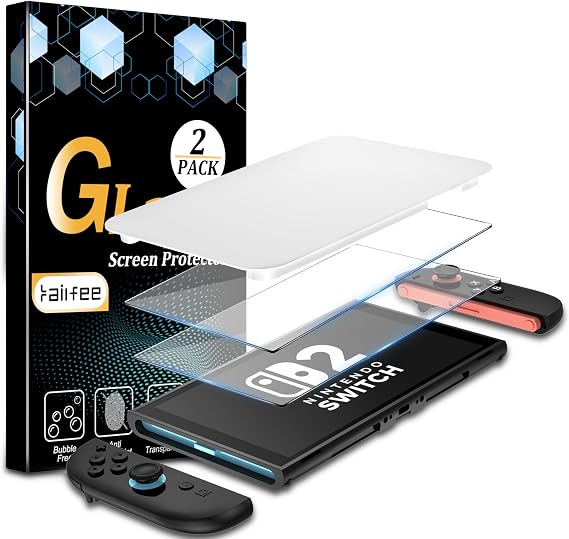 Tempered Glass Screen Protector [Automatic alignment, dust-free installation chamber] designed for Nintendo Switch 2 (2025) - 2 Pack-25-Second Install
