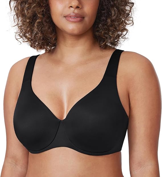 DELIMIRA Women's Minimizer Full Coverage Bras | Plus Size, Underwire, No Padding Unlined, Supportive, Seamless