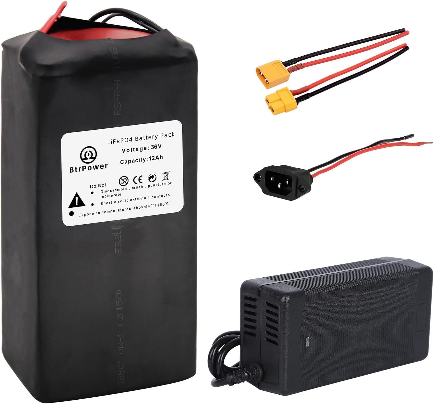 Ebike Battery 48V 52V 60A 72V 10AH 18AH 20AH 30AH 50AH Lithium Ion  LiFePO4 Battery Pack with 3A5A Charger,50A80A BMS for 300W-4500W Motor