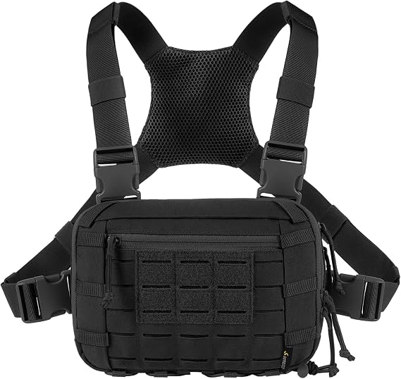 VOTAGOO Tactical Chest Pack EDC Chest Bag 2L Utility Molle Chest Rig Pouch with CCW Compartment Adjustable Strap Outdoor