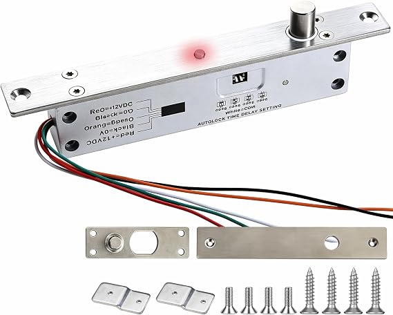 UHPPOTE Electric Drop Bolt Lock Deadbolt Fail Secure DC12V w/LED Indicator