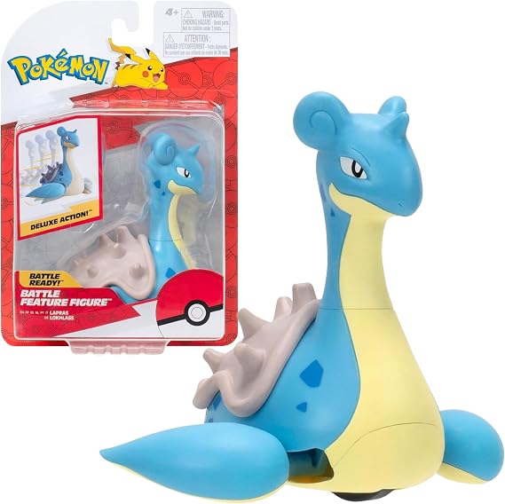 Pokémon PKW3416 - Battle Feature Figure - Lapras, official moving figure, 11.5 cm