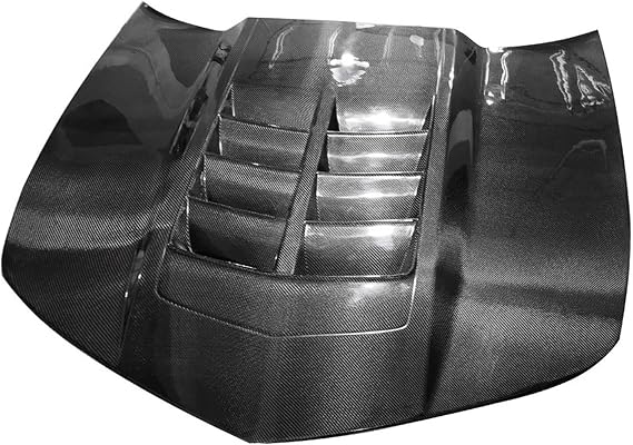 Carbon Fiber Hood Compatible with Chevrolet Camaro 2010-2015, Replacement Front Sport Hood Exterior Accessory