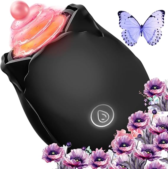 Flexible 10 Modes Soft Bibratores Women New Version Silicone Adult Rose Vibratoar 2025 Suction 10 Speed Modes Rose Tongue Adult Tool Rose Viboatorr for Woman Date Night u467f