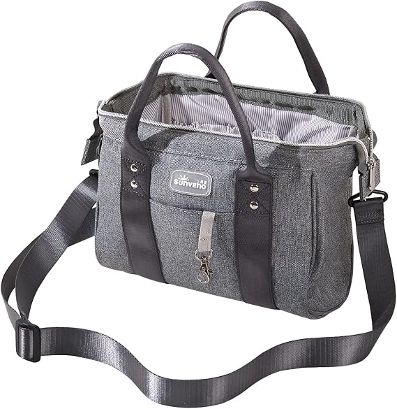 SUNVENO Small Baby Diaper Bag, Travel Tote Essentials Mini Tote Handbag Capacity for Diapers, Toys & Snacks On The Go