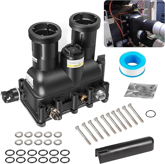 77707-0016 Manifold Replacement Kit Pool and Spa Heater Fit for MasterTemp/Max-E-Therm 400
