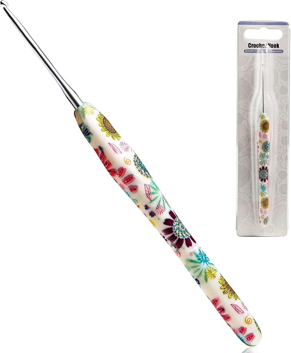 2.25mm Crochet Hook Size B Ergonomic Soft Grip for Arthritic Hands Yarn