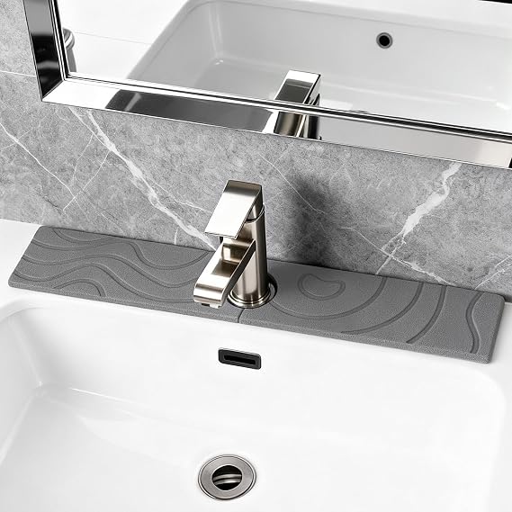 Stone faucet mat for kitchen sink,stone faucet mat for kitchen sink,stone drying matFaucet Washer and Soap Dish Set,Super Absorbent Diatomite Faucet Mat, Kitchen Sink Accessories in 3 Colors