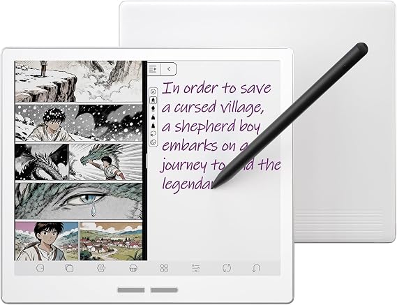 Bigme B751C Color eReader, ePaper Tablet 7 Inch Eink Note-Taking Tablet with Stylus, 4GB+64GB, Protective Case, Android E-Ink Tablet e-Reader with Audiobook Translation Long Battery Life White