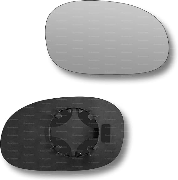 Less4spares Replacement Wing Mirror Glass Right Compatible with Peugeot 206 1998-2010 CLIP-ON Driver Off side Convex