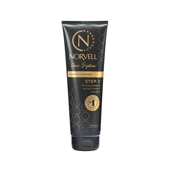 Norvell Post Self Tanner pH Balancing Cleanser Body Wash 8.5 fl oz Gentle Self Tan Safe Formula to Maintain Even Color, Extend Sunless Tanning & Leave Skin Soft and Hydrated
