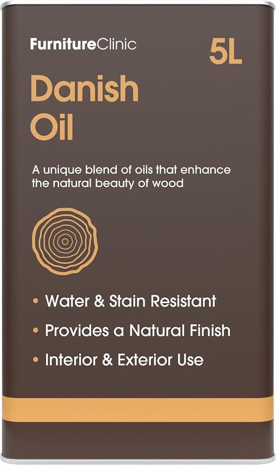 Furniture Clinic Danish Oil for Wood, Seals & Protects, 5L
