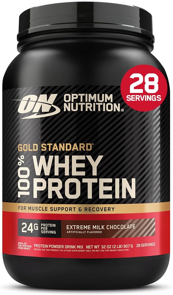 Optimum Nutrition Gold Standard Whey Protein, Extreme Milk Chocolate, 2 LB