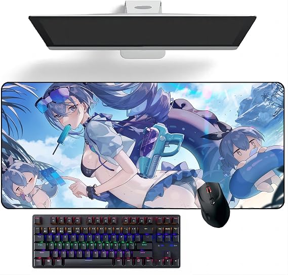 Anime Mouse pad Honkai: Star Rail Silver Wolf Anime Desk Mat Keyboard Mat Large Mouse Pads Rubber Mouse Mats