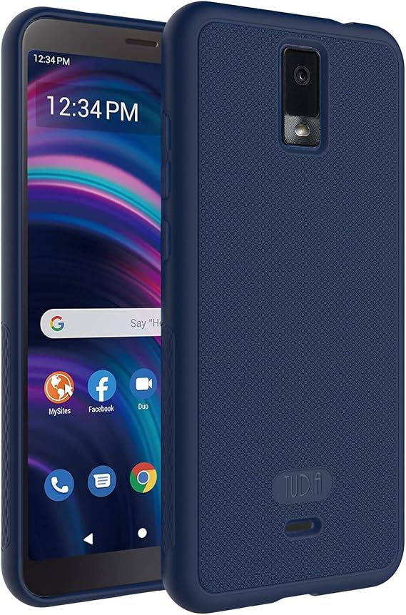 TUDIA Slim Grip Designed for BLU View 3 Phone Case B140DL, [LINNGrip] Shockproof Lightweight Non-Slip Soft TPU Ultra Slim Protection for B140DL Case - Indigo Blue