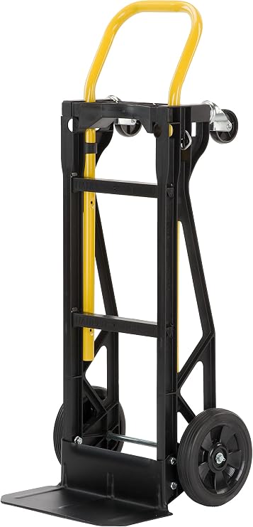 Harper Lightweight Glass Filled Nylon Plastic Convertible Hand Truck and Dolly, 400 lb. Capacity (PJDY2223A)