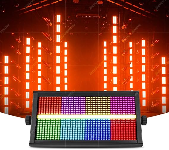 600W RGBW LED Stage Strobe Light - 960 LEDs with 16-Zone Chasing,Pixel Mapping & Zonal Control Effects Stage Lighting, Uplights DMX Dj Lights for Club Bar Party Wedding Stage Events (Strobe)