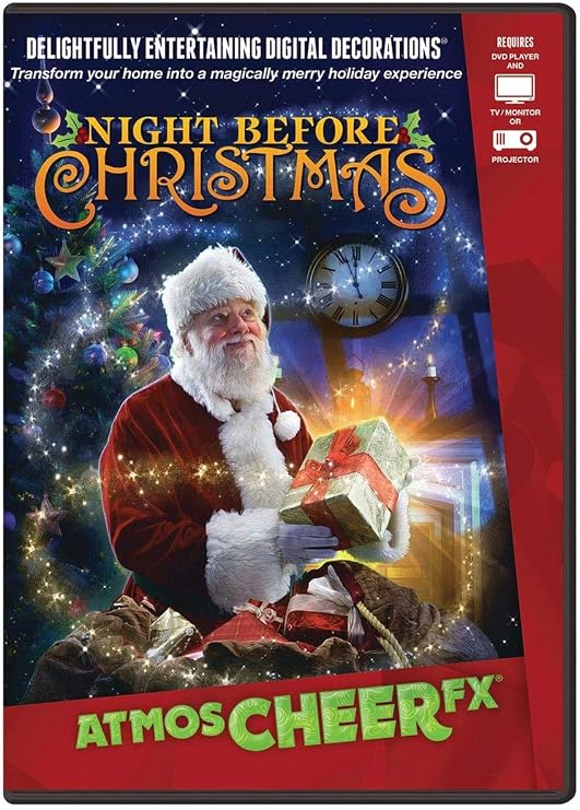 AtmosFX Night Before Christmas Digital Decorations DVD for Christmas Holiday Projection Decorating