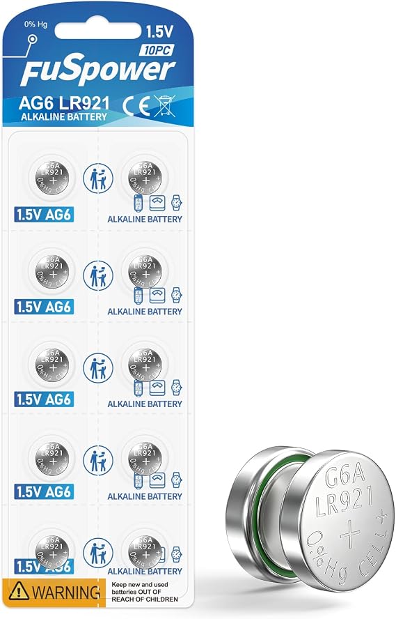 Sr920sw Watch Battery 1.5V: 371/370 Silver Oxide Small Button 10 Pack - Lr920 Alkaline Coin Cell for Calculator - Father's Day Hearing Aids Graduation Laser Pointers