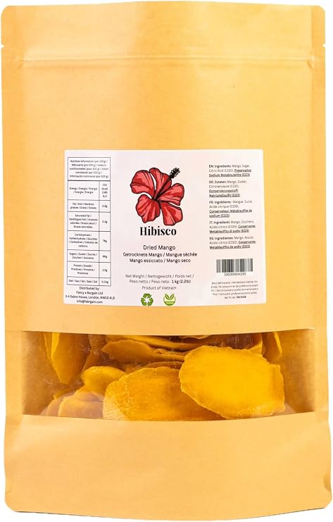 Premium Dried Mango Slices, Lightly Sweetened, Resealable Pack (1kg (2.2lb))