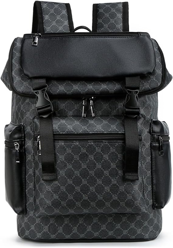 PU Leather Backpack, Laptop Backpack ,Large capacity work business travel bag,student schoolbag (Style 4)
