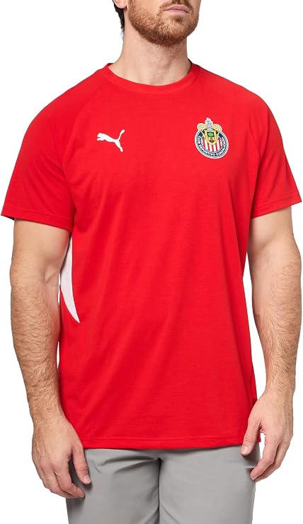 PUMA Mens Chivas Evostripe Crew Neck Short Sleeve Casual Tops Casual - Blue