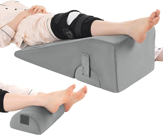 ROYALAY Knee Replacement Pillow, Leg Pillow for Knee Surgery Recovery with Different Height, Leg Surgery Recovery Equipment for Hip Foot Ankle, Single