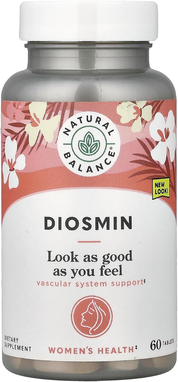 Natural Balance Diosmin 500mg - Diosmin Hesperidin Blood Circulation Supplements - Plant Based Flavonoids Supplements for Circulatory and Vascular Support, Lab Verified, 60 Servings