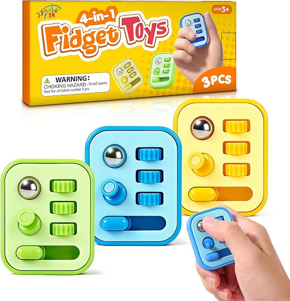 Fidget Sensory Toys for Kids Adult: 3 Pack Finger Fidget Toys for Autism