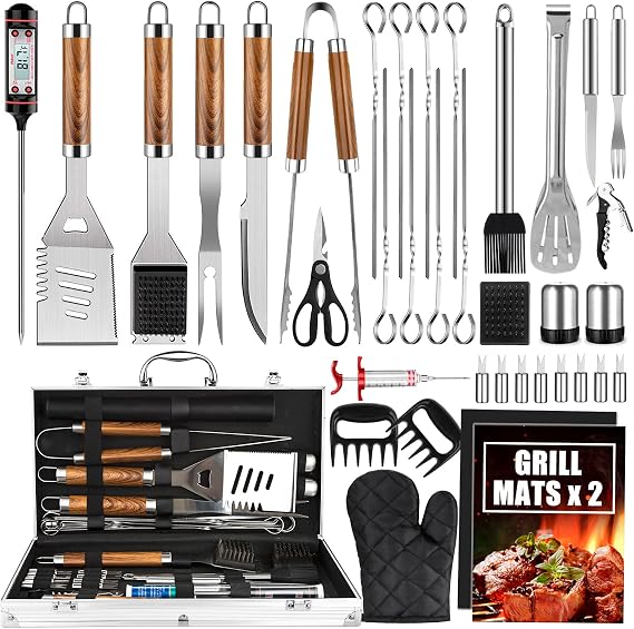 Cifaisi 38Pcs BBQ Tools Grilling Accessories Set with Aluminum Case