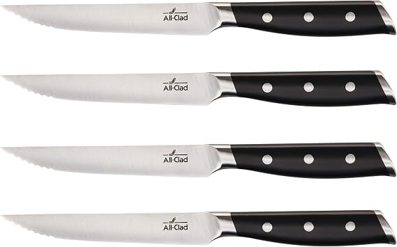 All-Clad Forged German Stainless Steel Steak Knife Set, 4 piece